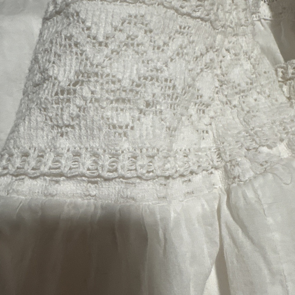 Studio West Apparel White Rayon Tiered Maxi Skirt PS Prairie Bohemian Petite Sm - Picture 10 of 12